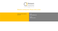 Desktop Screenshot of ameeninvest.com